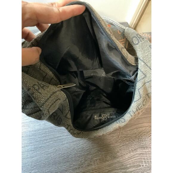 Robin Ruth 100% Canvas Large Hobo Shoulder Bag Purse Paris Bohemian - Picture 3 of 3